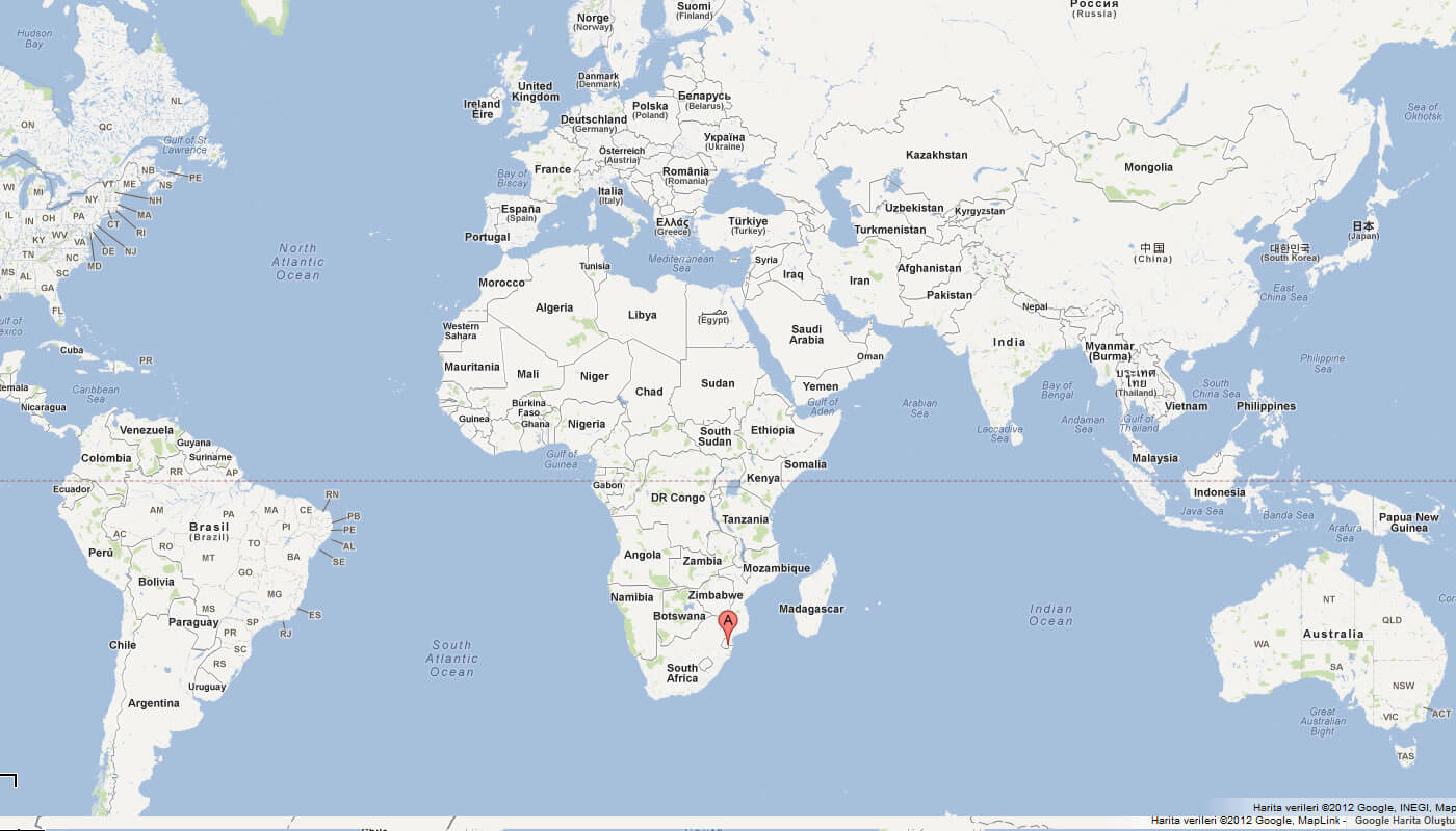 map of swaziland world